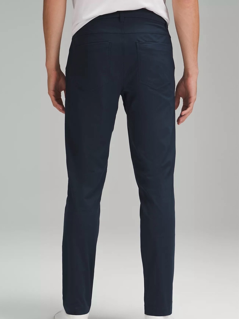 Lululemon ABC Men's Slim fit 5 pockets navy blue warpstreme Pants size 36 - Picture 2 of 7